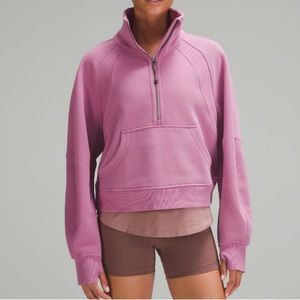 Scuba Oversized FunnelNeck Half Zip - Velvet Dust